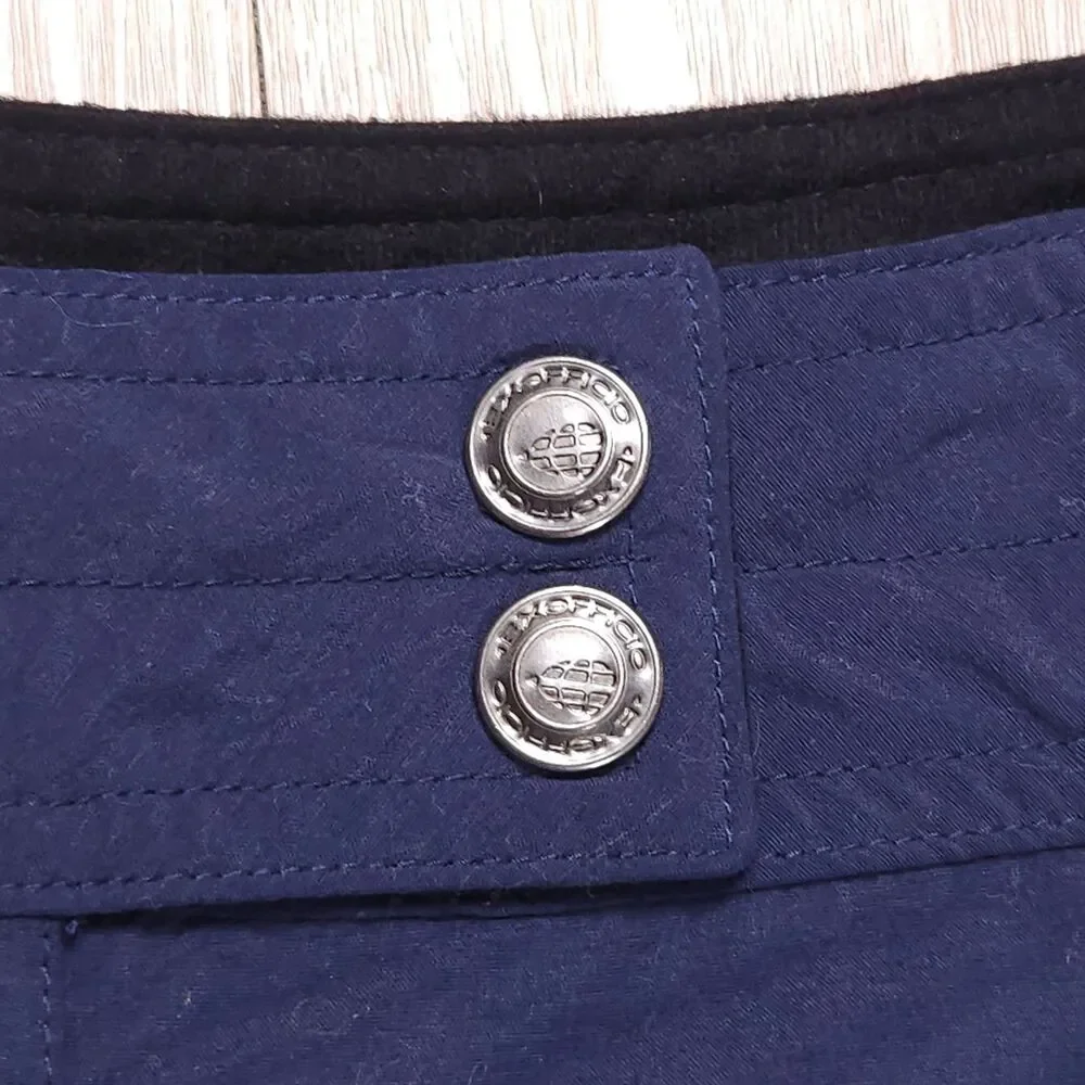 ExOfficio Hiking Pants Womens 14 Blue Fishing Travel Stretch Dupont Teflon